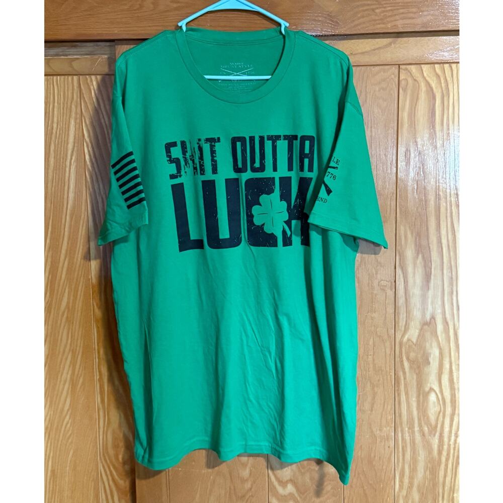 Men's Grunt Style "Outta Luck" Graphic Tee, Size XL